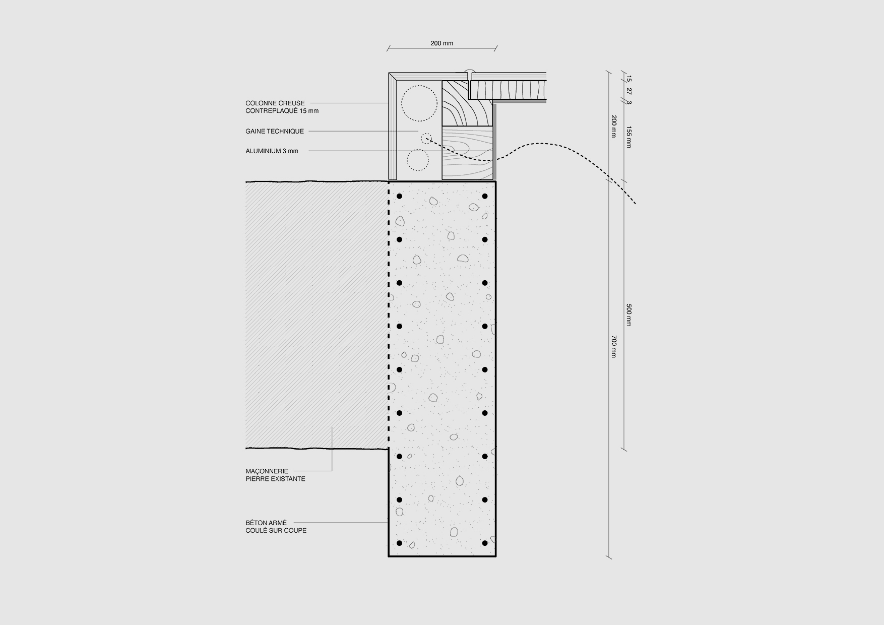 Colonne-Cadre, plan